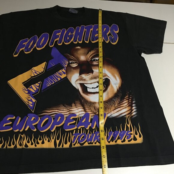 Foo Fighters European Tour All Over Print AOP T-Shirt XL Faded Black - Picture 6 of 6